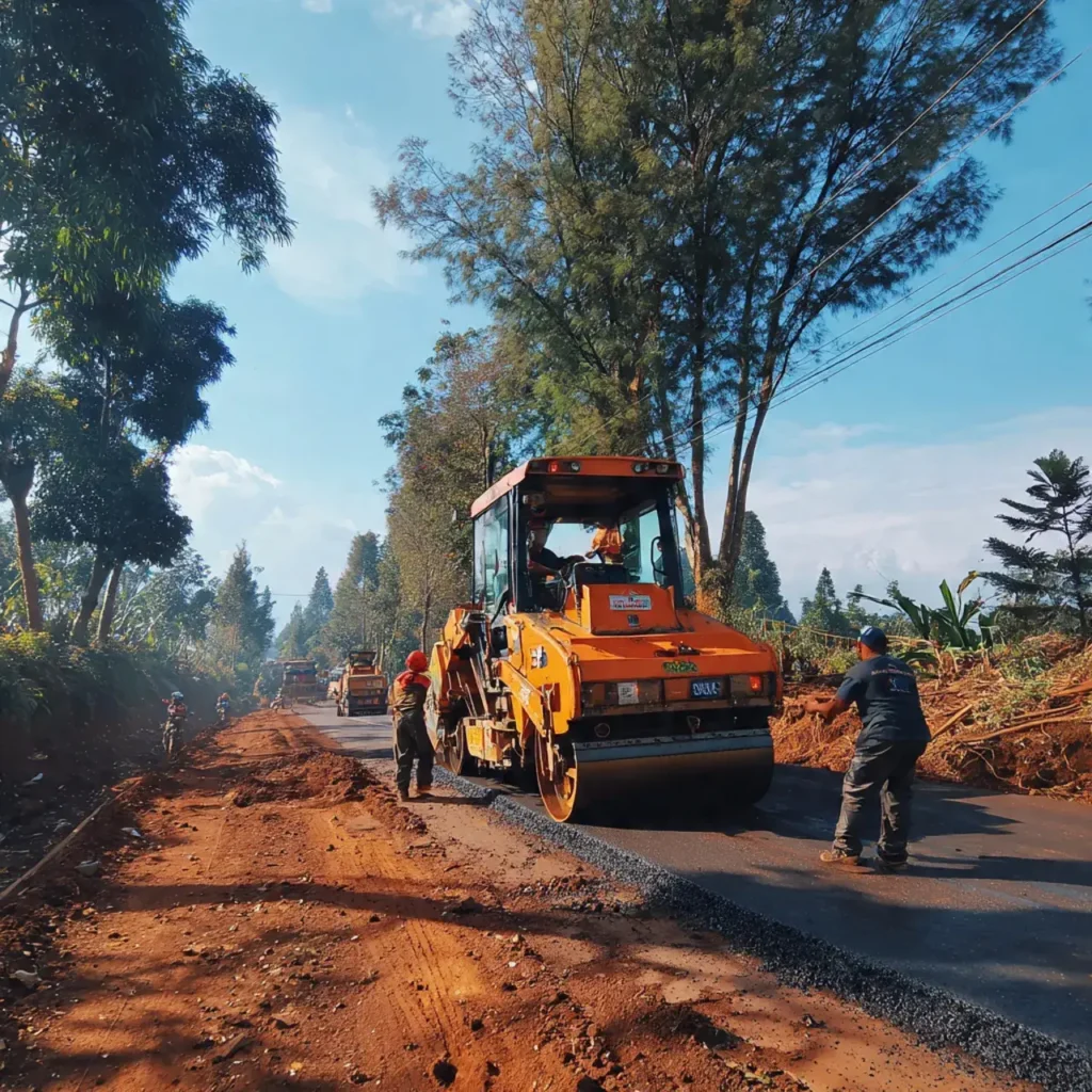 Proses Pengaspalan Jalan Depok (3) Proses Pengaspalan Jalan Depok